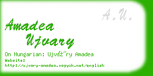 amadea ujvary business card
